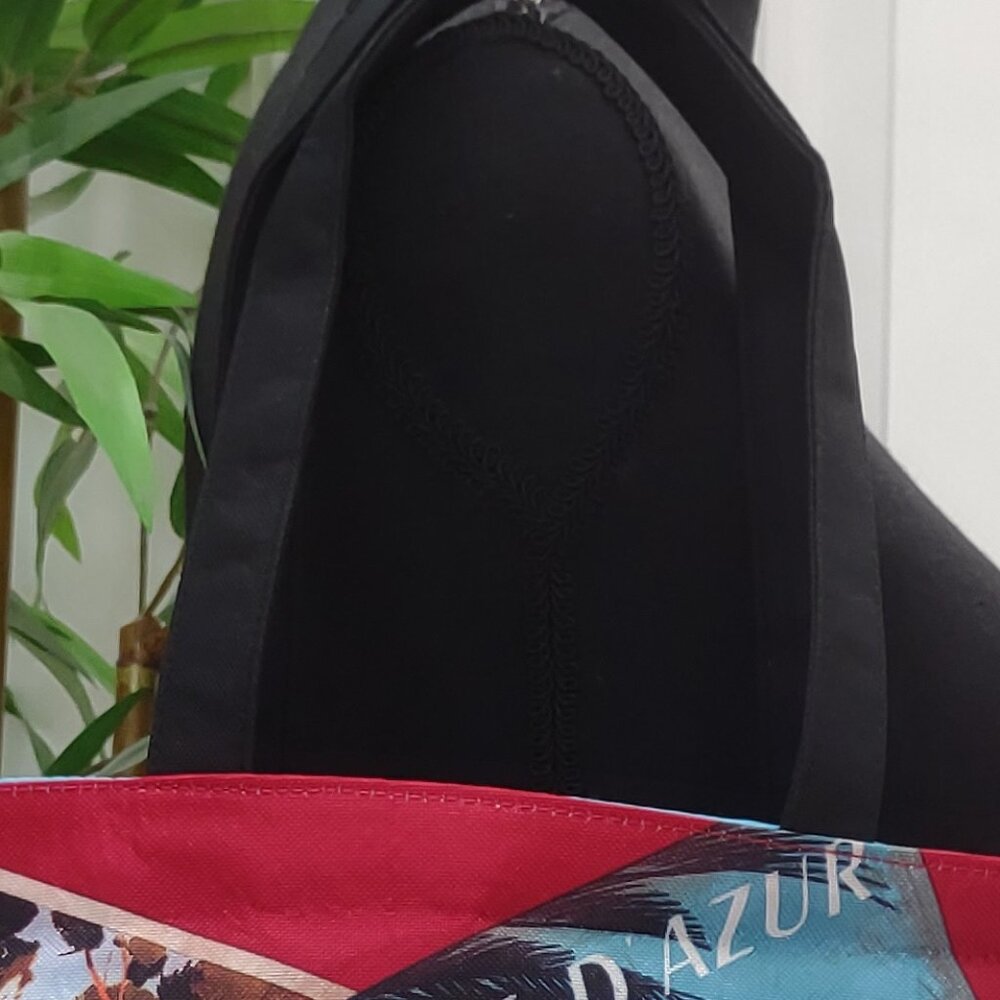 Lancôme Paris Cannes Cote D' Azur Red Tote Bag - Picture 6 of 7